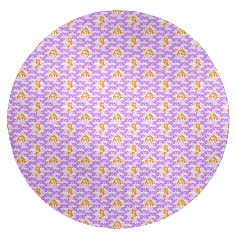 Chenille Indoor Rug, Round 5'