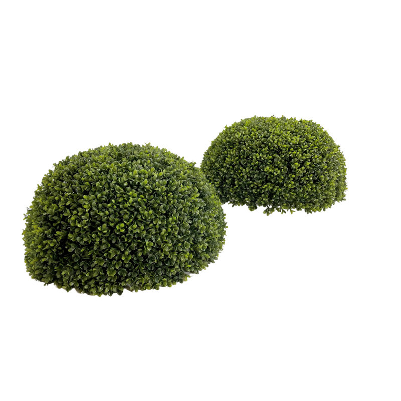 2 pièces topiaire en cyprès artificiel, H 9,5 po x l 21 po x P 21 po