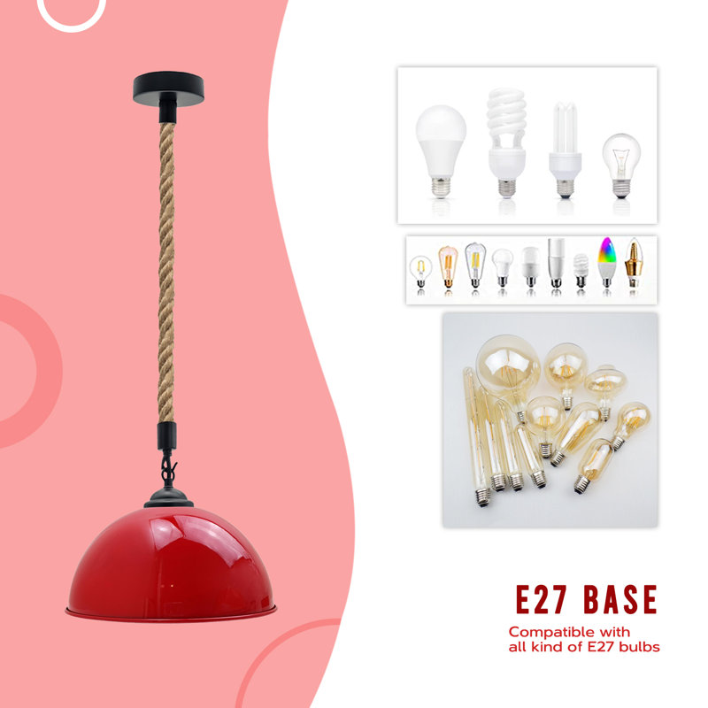 Glidden 1 - Light Single Pendant, Red