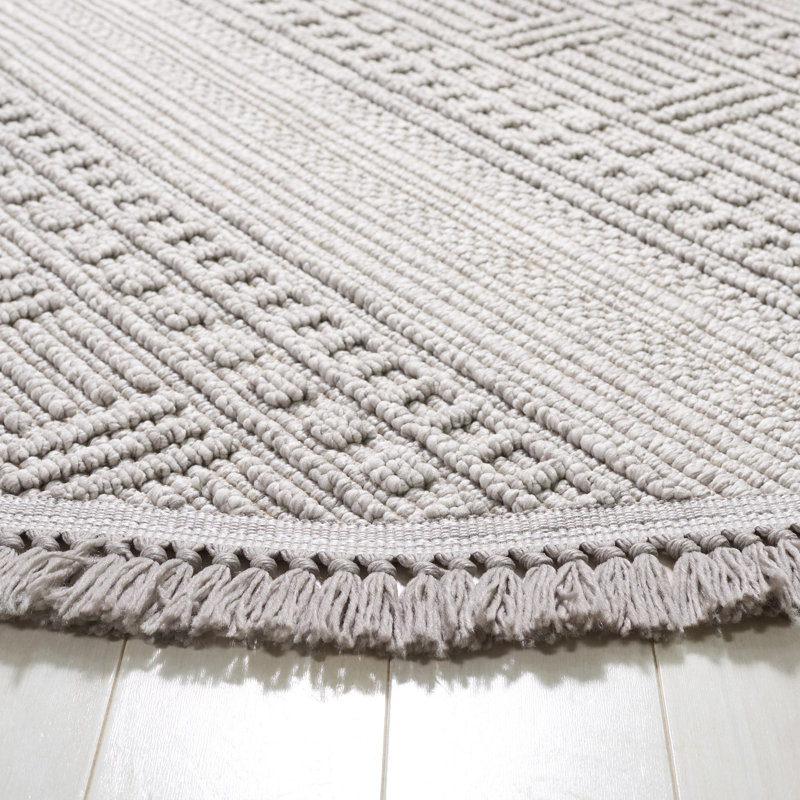 Jalanie Performance Striped Rug, Round 5'3"