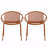 Set Of 2 Outdoor Patio Dining Chair, Stackable With Breathable Design, Modern Simple Art Style, Metal Legs And Plastic Backrest-944402659