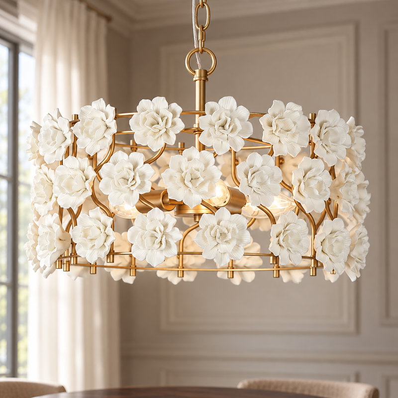 Lustre cylindrique unique et remarquable à 3 lumières Corbel