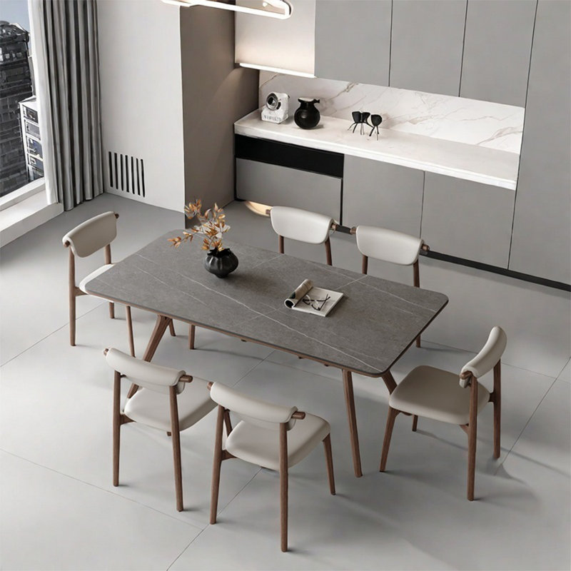 ensembles de table de salle à manger en bois massif, H 29,52 po x L 70,86 po x l 35,43 po