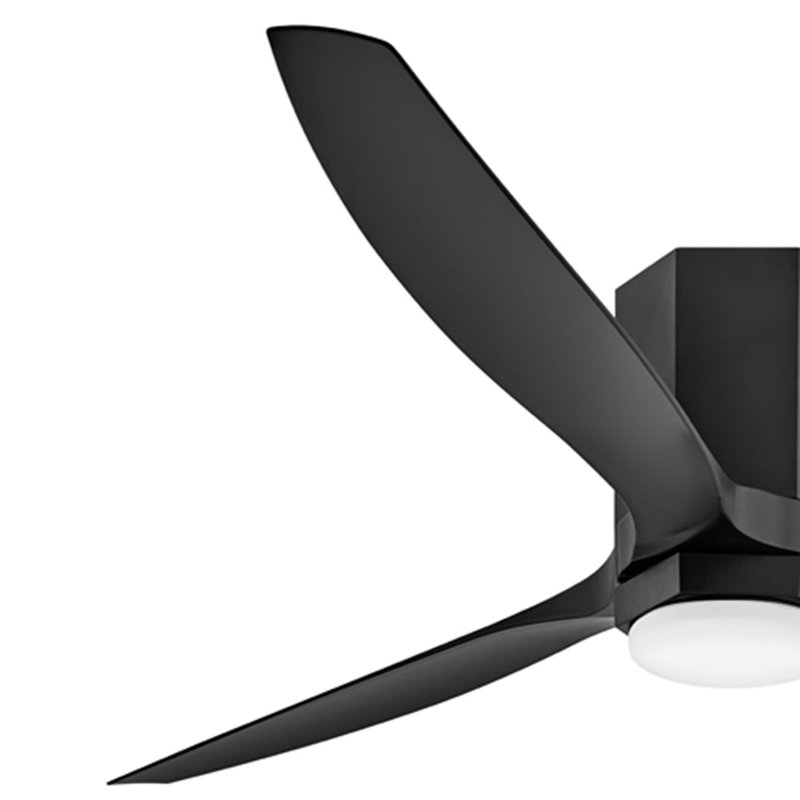 Ventilateur de plafond avec lumières DEL Brocken, Noir mat, 60"