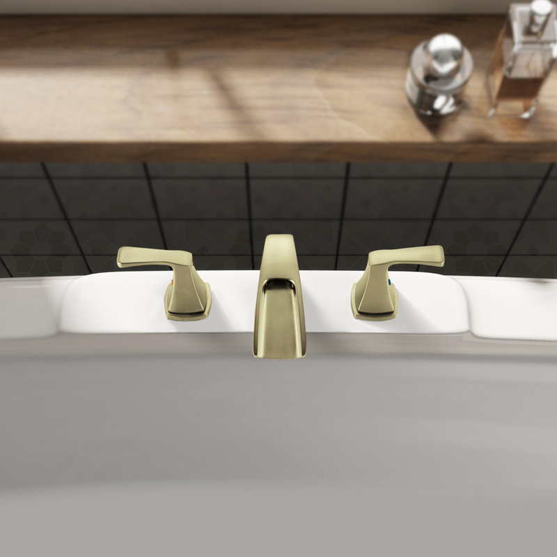 Doris 2-Handle Widespread Roman Tub Faucet, Brushed Gold
