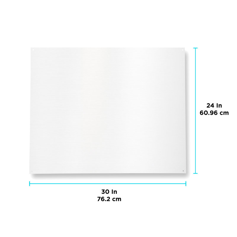 Panneau de dosseret mural en acier galvanisé thermolaqué 24 po x 30 po blanc (paquet de 1)