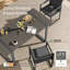 Fauteuil de salle à manger d'extérieur Alora en aluminium avec assise en maille Textilène, capacité de charge de 159 kg-549619902