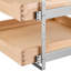 Rangement en bois massif avec rangement coulissant réglable à 2 niveaux 22,8 po x l 23,7 po x H 3,35 po