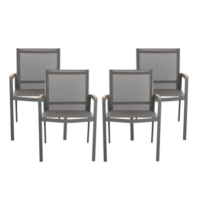 Zheko Outdoor Dining Armchairs by Red Barrel Studio