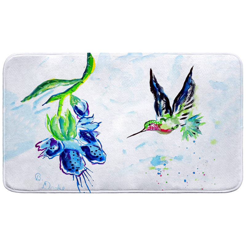Hovering Hummingbird Bath Mat, Single - 18" L x 30" W
