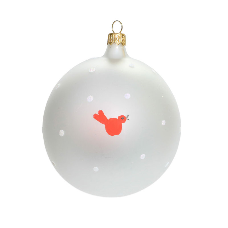 4'' Handmade Glass Animals Ball Ornament