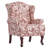 Upholstered Wingback Accent Chair With Rolled Arm And Solid Wood Leg-1424565054
