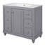 Meuble-lavabo avec lavabo en céramique durable et grand espace de rangement pour la salle de bain-654144820