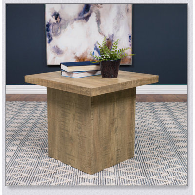 Exeter Mango Square End Table With Eco-Friendly Laminate, Durable And Stylish For Modern And Rustic Interiors