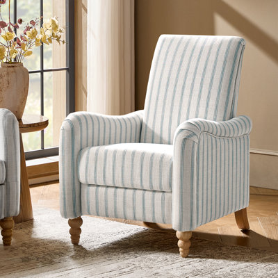 Terren 28.25"W Camilo Farmhouse Recliner with Solid Wood Spindle Legs