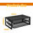 2 Pack 2-Tier Metal Monitor Stand Riser And Computer Desk Organizer With 2 Drawer For Laptop, Computer, Imac, Black