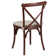 Arquit Series Stackable Wood Cross Back Bistro Dining Chair with Cushion