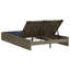  Double chaise longue de patio gris, bleu marine-350449161-350449163