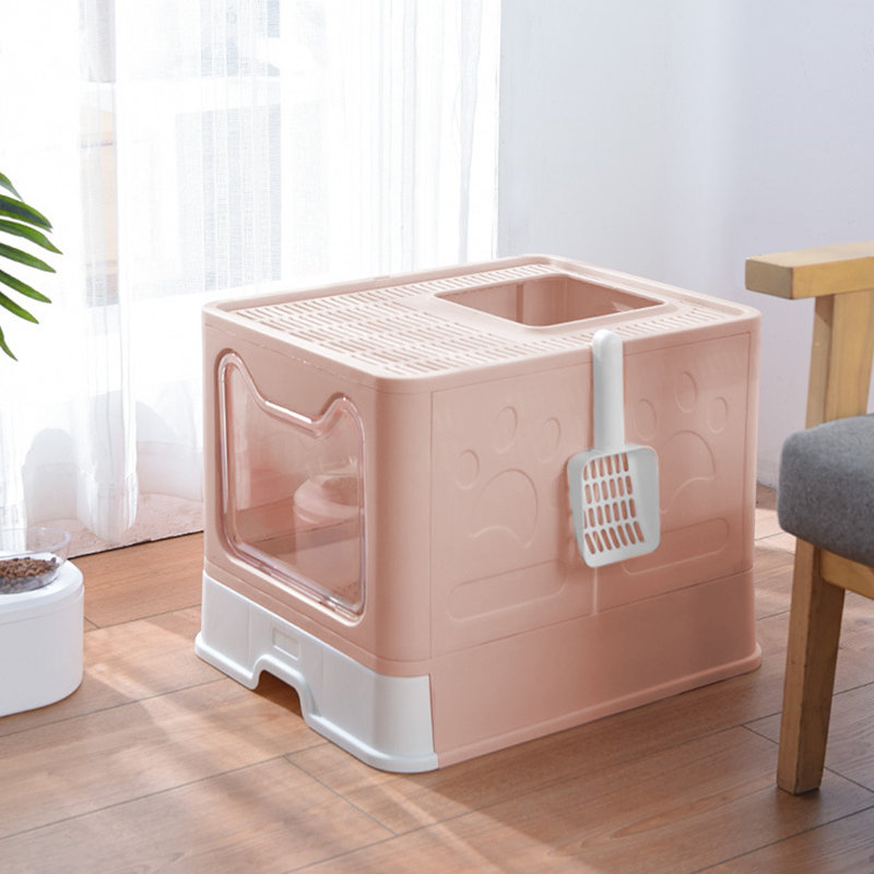 Plastic Litter Box, Pink