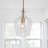 1-light Dimmable Glass Chandelier