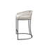 Tabouret de 25 po tissé: tabouret de comptoir rembourré et dossier en corde confortable 25 po: siège élégant avec structure