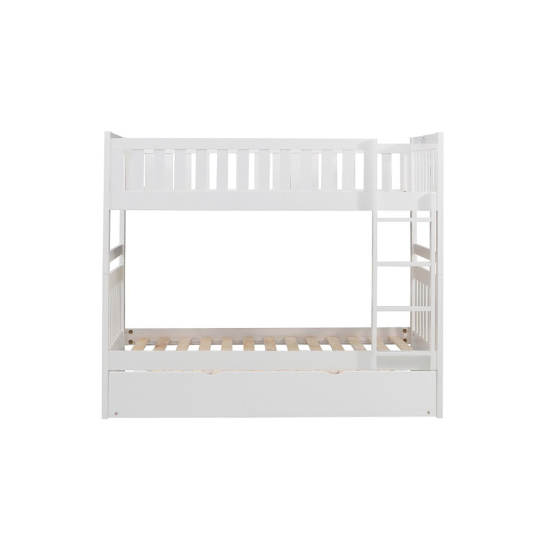 Genelda Kids Bunk Bed with Trundle, Twin over Twin