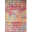 Tapis en chenille / polyester tissé à la machine à motif géométrique rose / jaune / blanc Briehn-599921125