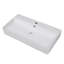 Lavabo de salle de bain console rectangulaire en céramique à trou simple 32 po x l 17 po avec trop-plein-64495858