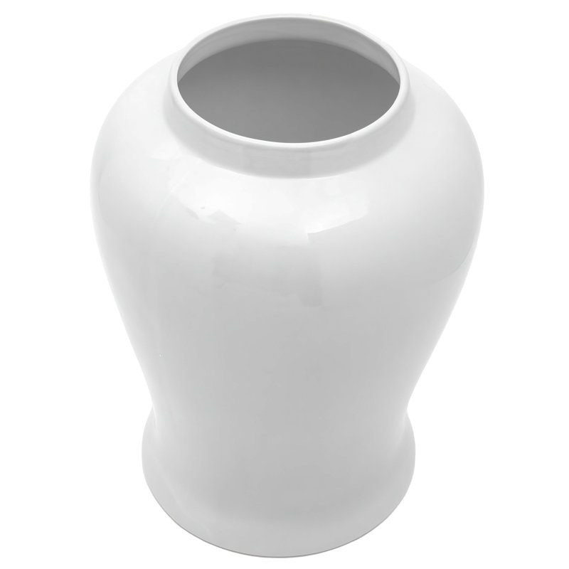 Timeless Chinese Temple Jar, 24", White