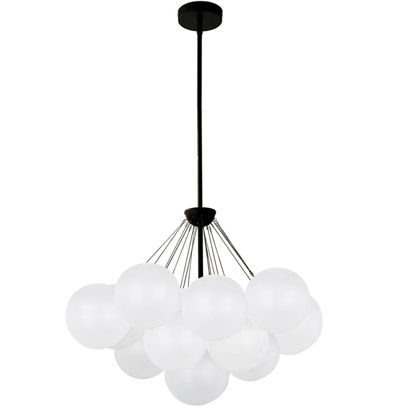 Lustre 4 lumières Miles, Noir mat