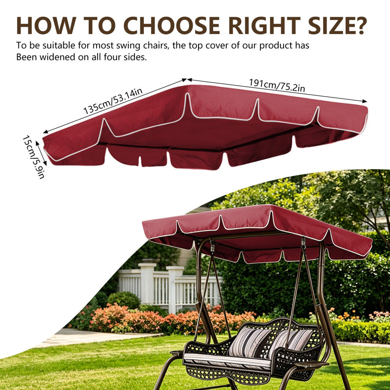 Replacement Canopy, 6.3  ft. x 4.3 ft., Red