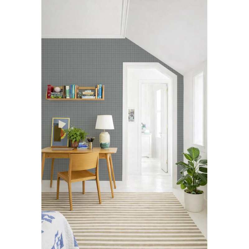 Tideway Small, Red White Gray, Faux Grasscloth