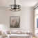 Caylie 18'' Modern Ripple Glass Reversible Ceiling Fan with 5 Lights and Remote, 6 Speeds Dimmable Ceiling Fan