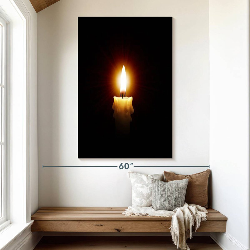 Burning Candle, 51" H x 34" W