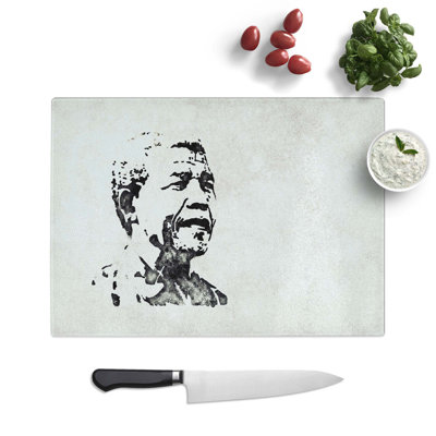 Tempered Glass Nelson Mandella Chopping Board