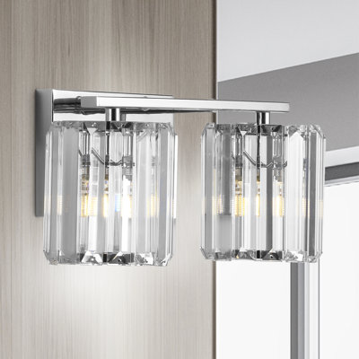 Éclairage pour meuble-lavabo à DEL classique en métal / verre Caydie Prism