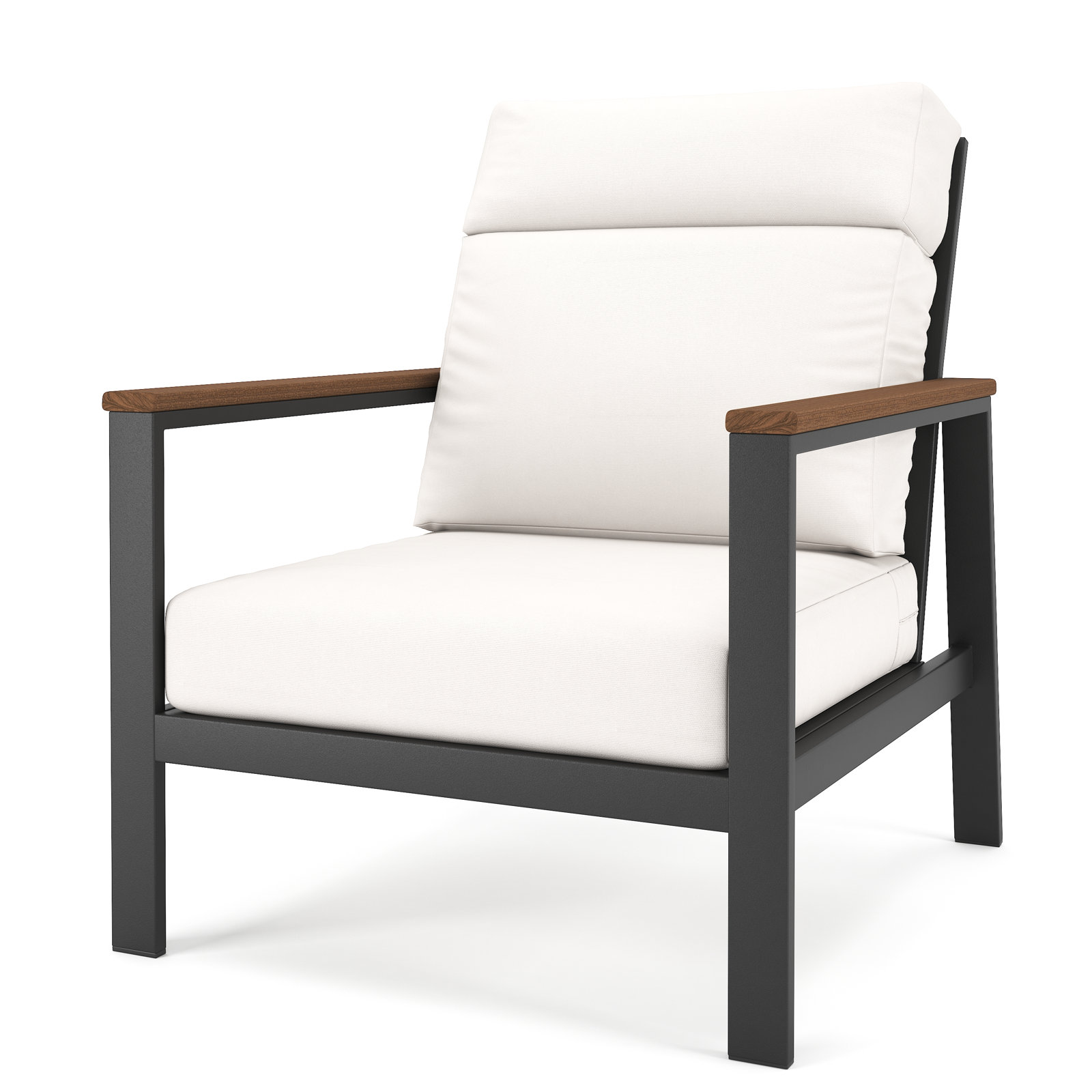 Townsend Sunbrella® Patio Lounge Chair, Canvas White, Brown, Yes