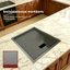 Hidden Bar Sink Undermount Small Stainless Steel Kitchen Sink With lid Single Bowl With Faucet RV-133083003