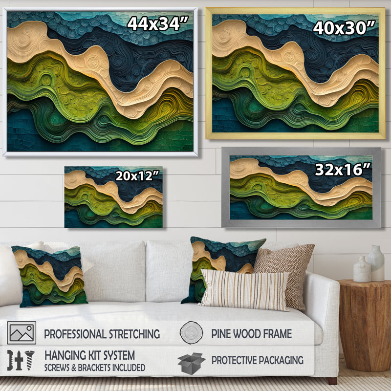 Braunste - Abstract Wall Art, Reproduction encadrée d'une seule photo, Noir, noir, noir, noir, H 12 po x l 20 po