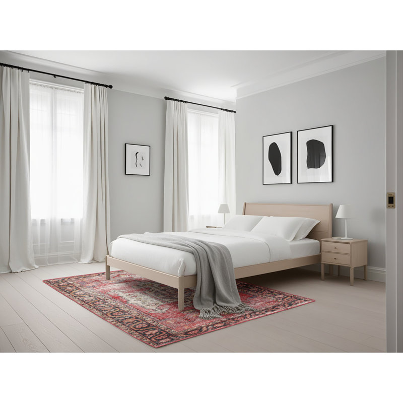 Tiphonnet Performance Wool Oriental Indoor Rug, Rectangle 5' x 7'