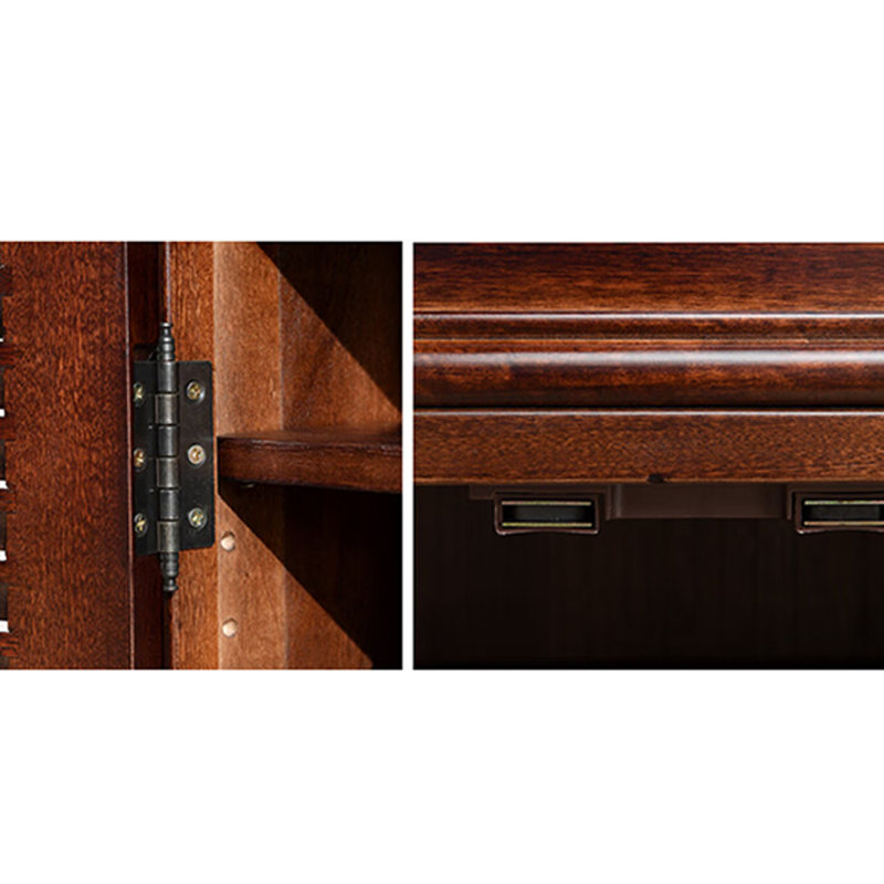American style louvered door shoe cabinet