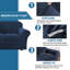 Housse de protection pour canapé extensible en velours moelleux 4 pièces Modern Luxury-465897138