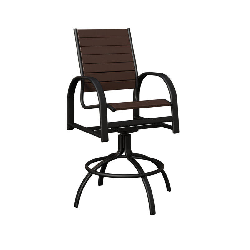 Murphy Outdoor Bar Stool, Chocolate Brown