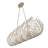 Bask Crystal Linear Pendant - 48"W - Gold Dust