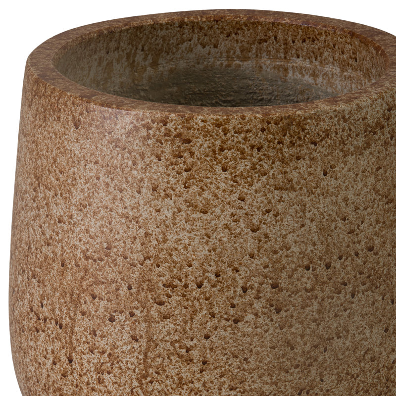 Opus Terrazzo Moss Terrazzo Round Planter, 12" H x 11" W x 11" D