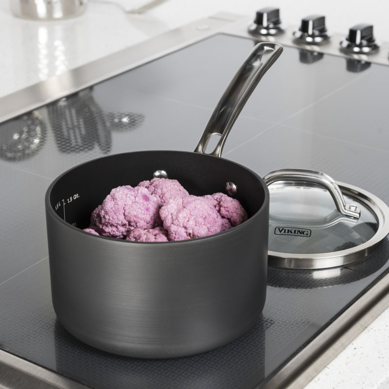 Viking Hard Anodized Nonstick Saucepan with Lid, 1 qt.
