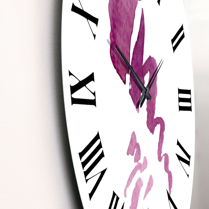 Horloge murale mauve tourbillon mauve, Médium