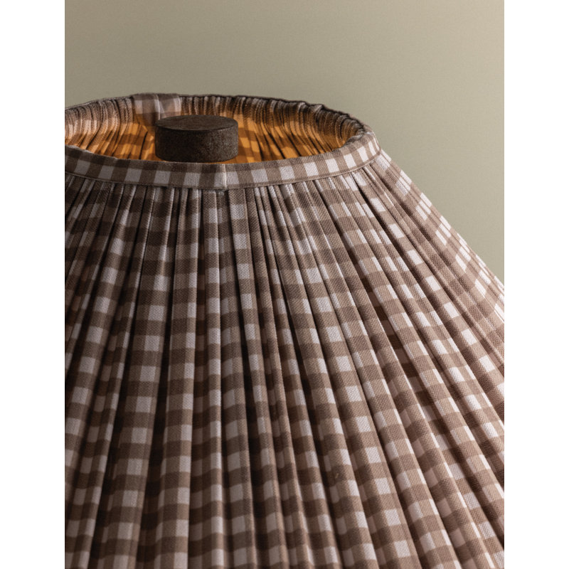 Calabria Table Lamp With Shade, Abat-jour Vichy brun