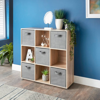 Doniel 89Cm H x 89Cm W Cube Bookcase with Bins