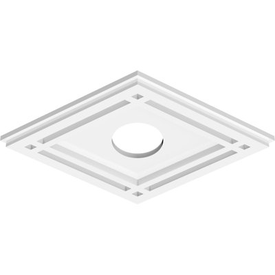 16"W x 10 5/8"H x 3"ID x 5 1/2"C x 1"P Diamond Architectural Grade PVC Contemporary Ceiling Medallion